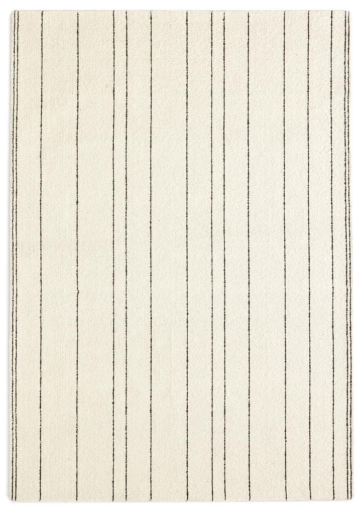 Kave Home - Tappeto Micol di lana beige e righe nere 160 x 230 cm