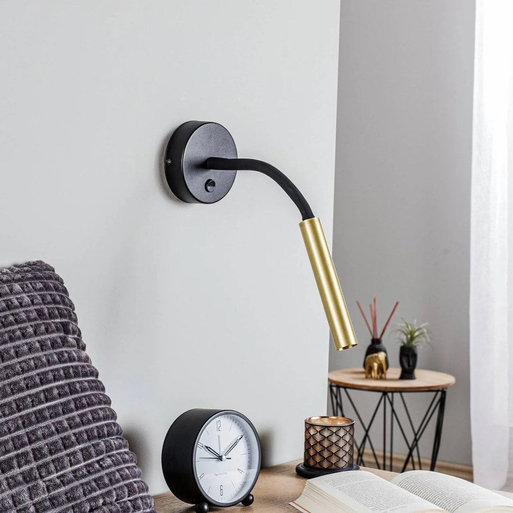Nowodvorski Lighting Applique Stalactite braccio flessibile a 1 luce ottone