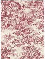 Little Greene Tapete Stag Toile - Burgundy