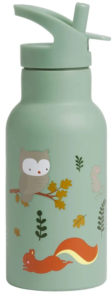 A Little Lovely Company - borraccia in acciaio inox, 350 ml - amici del bosco