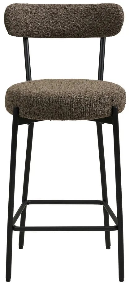 Sgabello da bar marrone imbottito (altezza della seduta 65 cm) Badalona – House Nordic