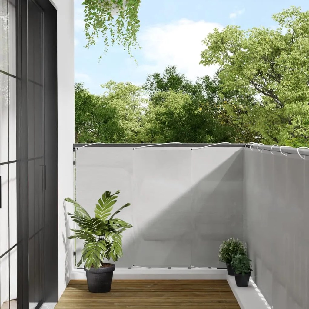Paravento Balcone Grigio Chiaro 120x600cm 100%poliestere Oxford /