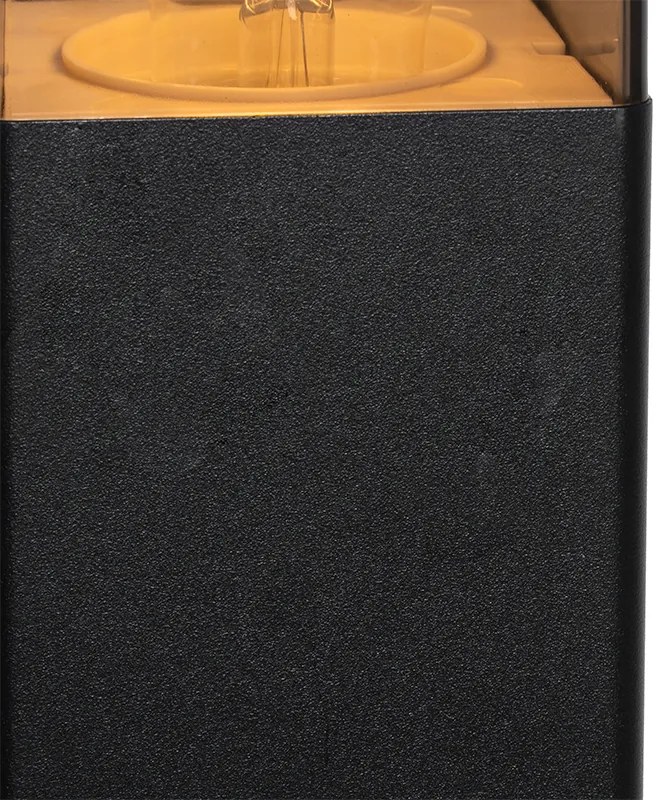 Lampiancino da esterno nera 70 cm IP44 vetro fumé - DENMARK