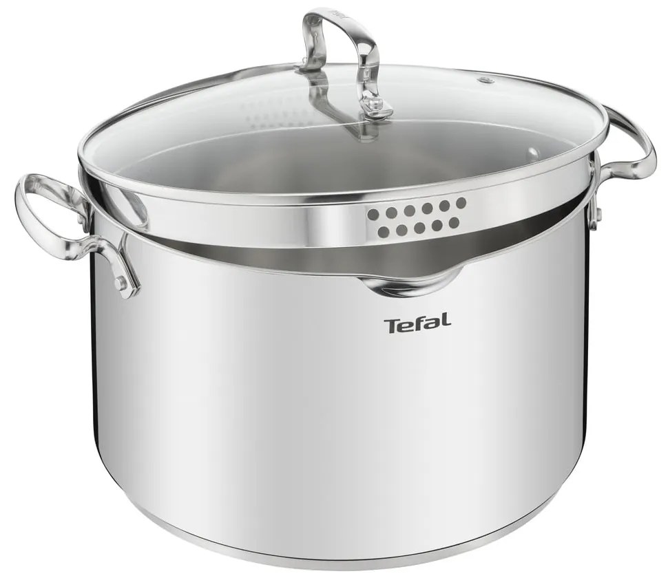 Pentola in acciaio inox con coperchio per induzione 10 l Duetto+ - Tefal