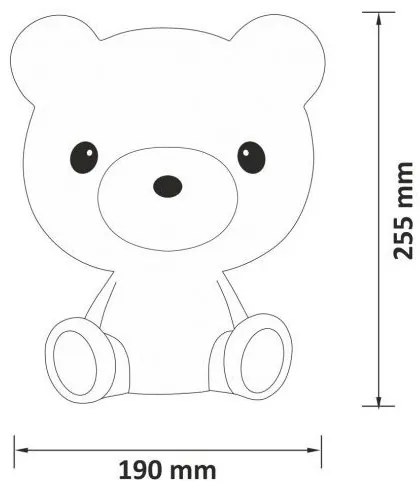 Lampada notturna LED dimmerabile per bambini 2,5W/230V orsacchiotto bianco