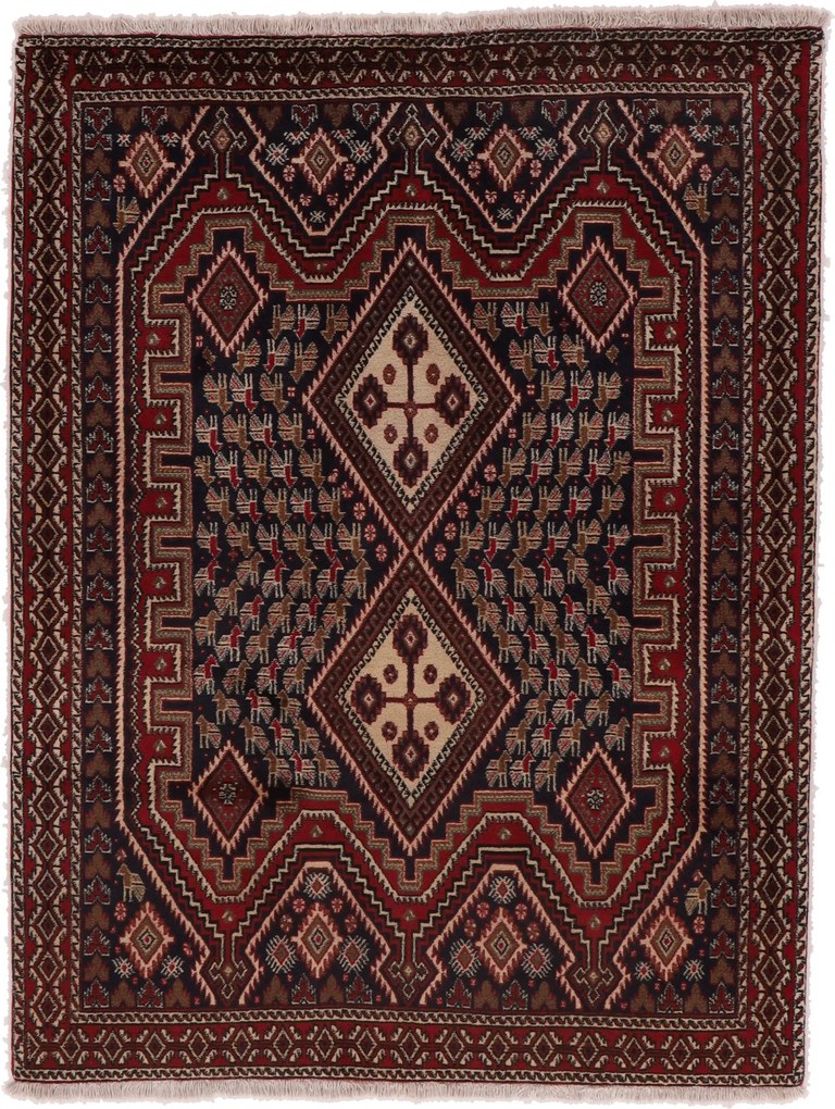 Afshar Tappeto persiano 130x170 (Iran) Annodato A Mano