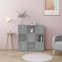 Libreria Grigio Sonoma 90x30x90 cm in Legno Multistrato