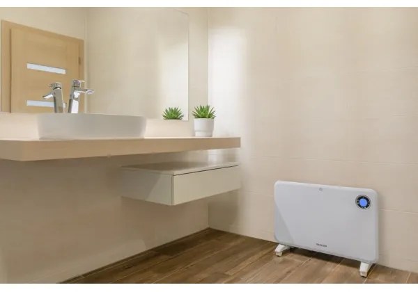 Sencor - Termoconvettore con display LCD e termostato 750W/1500W/230V IP24