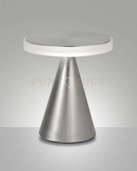 Neutra da tavolo nichel satinato h.27cm a led 3000k - 12w - 1260 lm...