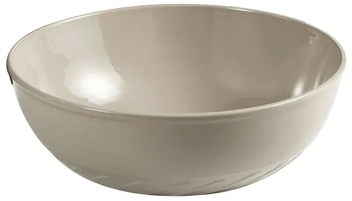 Lavabo da appoggio 40 cm sabbia con rilievi sul fondo Logos
