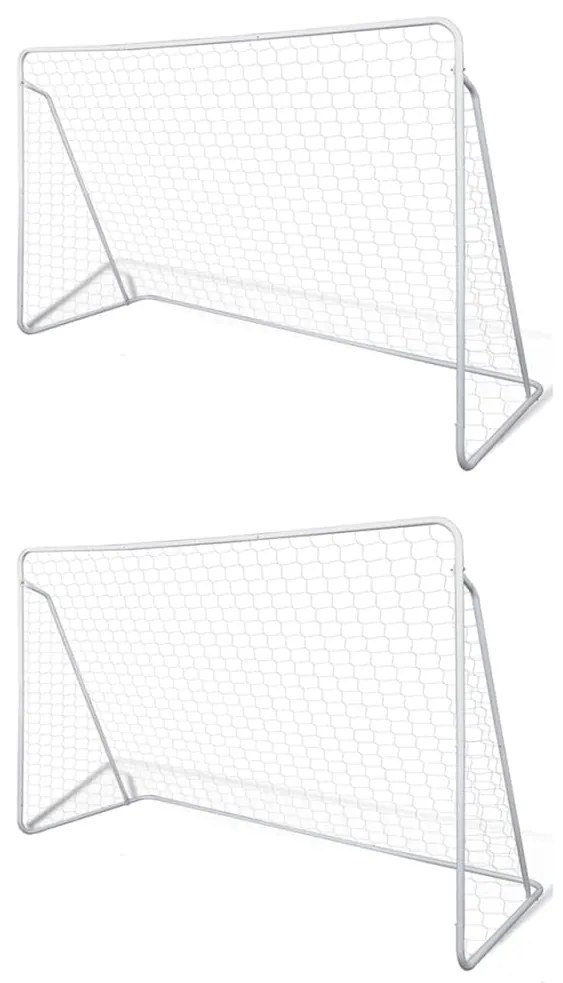 Porta Da Calcio İn Acciaio 2 Pz 240x90x150 Cm /