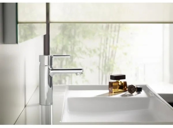 Roca A5A3296C00 - Miscelatore monocomando per lavabo NAIA con piletta, 16,7 cm, cromo lucido