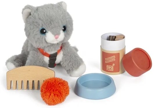 Small Foot - Peluche gatta con kit di cura