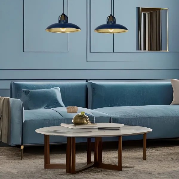 Brilagi - Lampadario a sospensione con filo FLAMENGO 2xE27/60W/230V blu