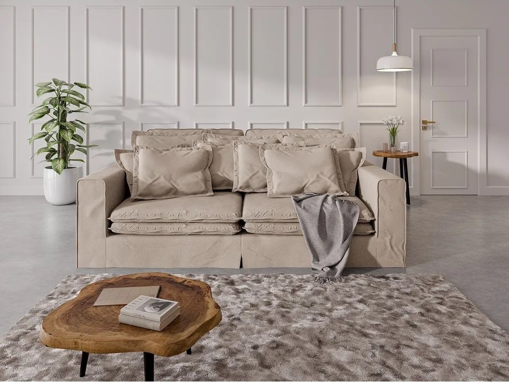 Divano marrone chiaro 236 cm Nora – Ropez