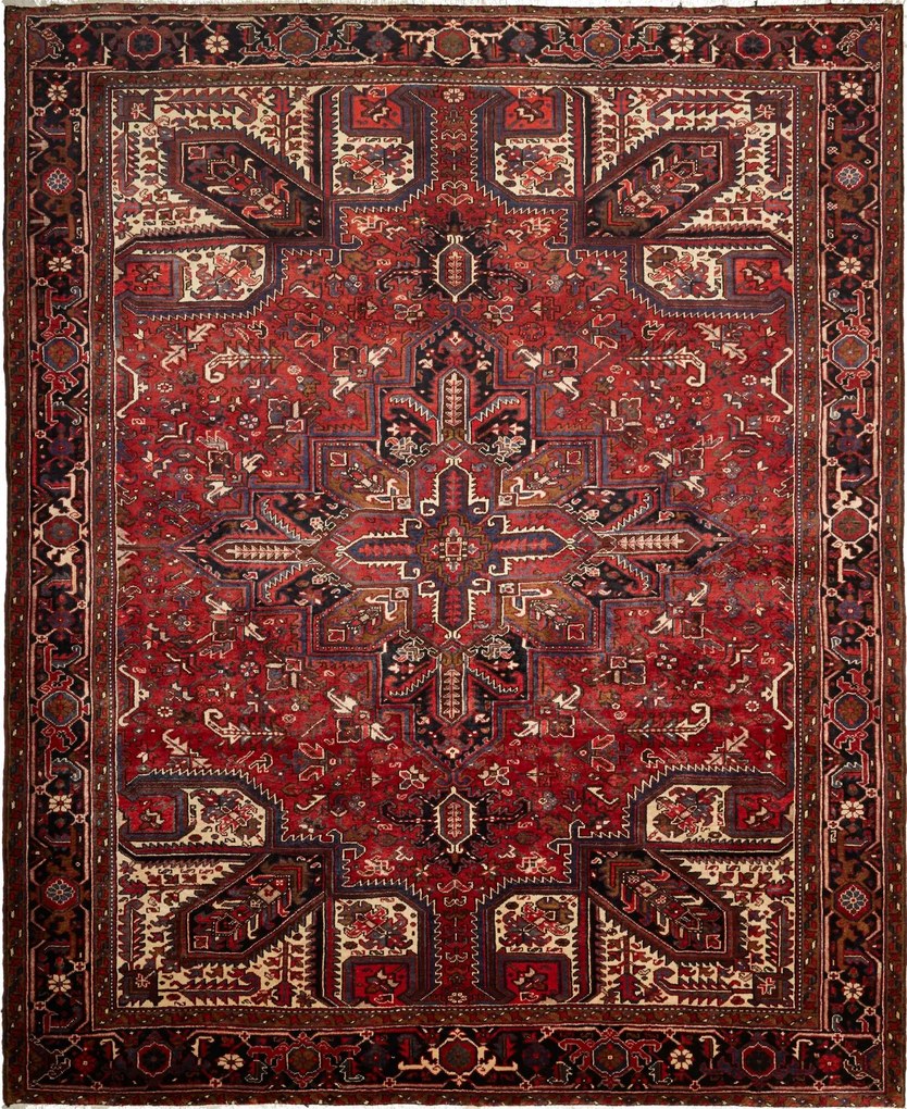 Heriz Tappeto persiano 330x270 Rosso (Iran) Annodato A Mano