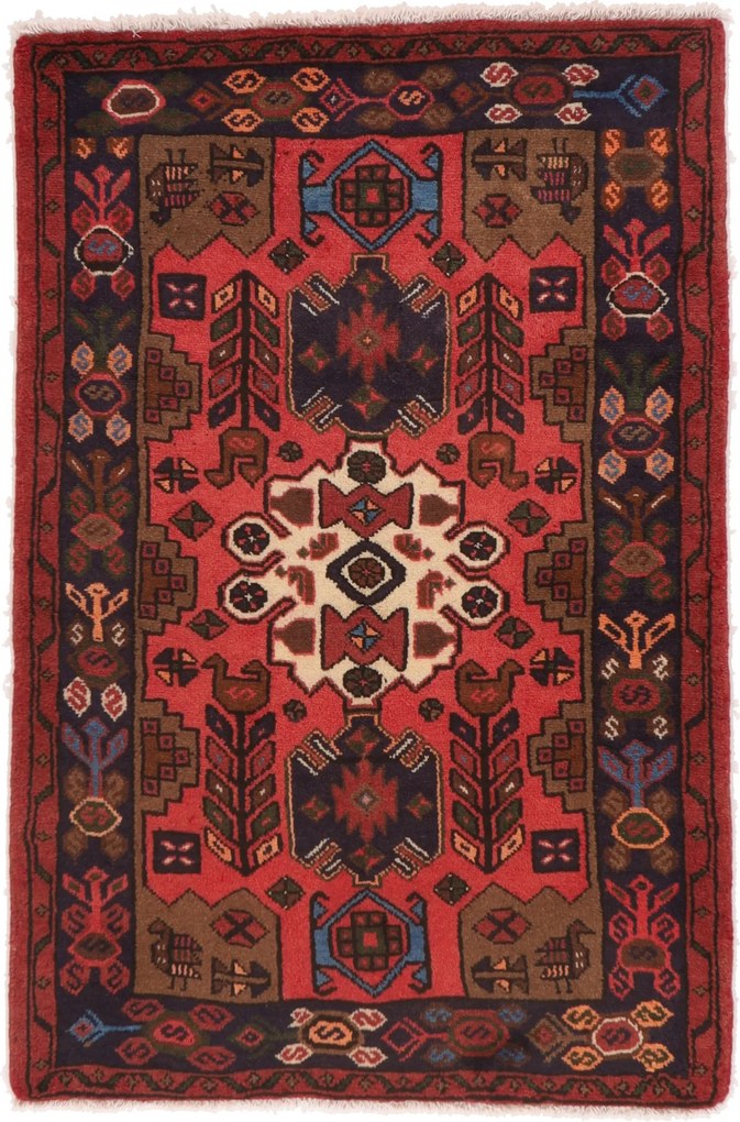 Hamedan Tappeto 100x150 (Iran) Annodato A Mano