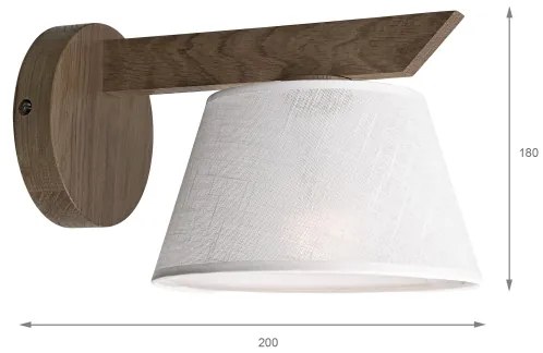 Brilagi - Lampada da parete LED ANTHONY 1xE14/40W/230V noce/bianco