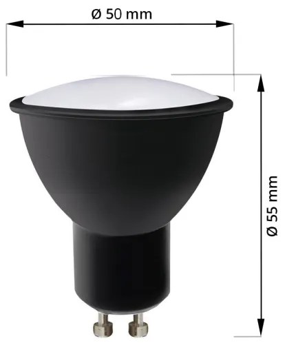 Lampadina LED ECOLINE GU10/8,5W/230V 4000K nero - Brilagi