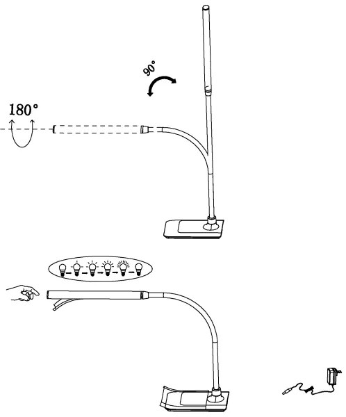 Eglo 96435 - Lampada LED da tavolo LAROA LED/3,5W/230V bianco