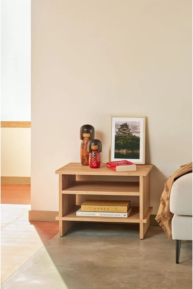 Comodino di colore naturale con effetto rovere Inari – Teulat