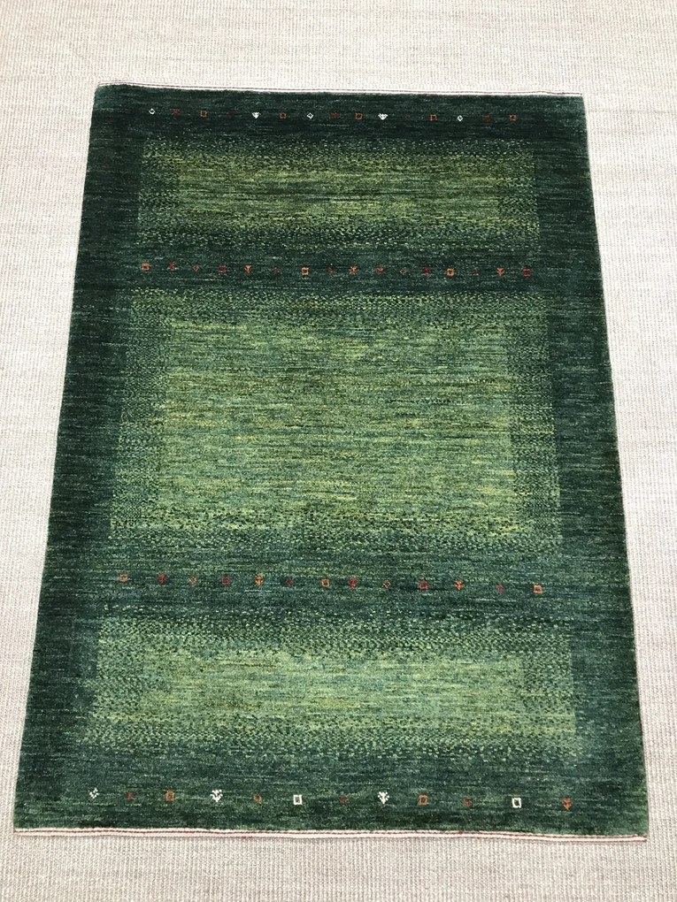 Loribaft Tappeto persiano 140 x 100 Verde (Iran) Annodato A Mano