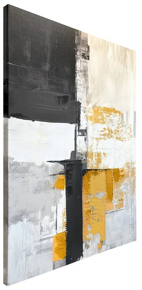 Quadro con elementi dipinti a mano 70x100 cm Jade – Styler