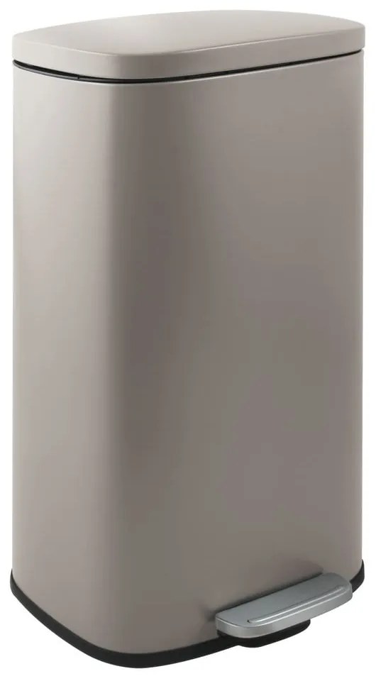 Cestino per la spazzatura grigio tortora in acciaio con pedale 50 l Akira – Spirella