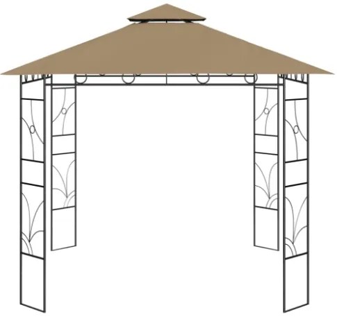 Gazebo 3x3x2,7 m Grigio Talpa 160 g/m²