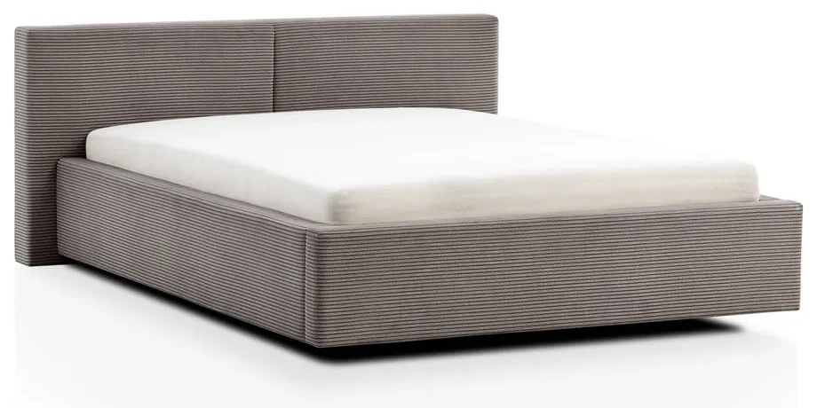 Letto matrimoniale imbottito marrone chiaro rete non inclusa 180x200 cm Cube – Meise Möbel