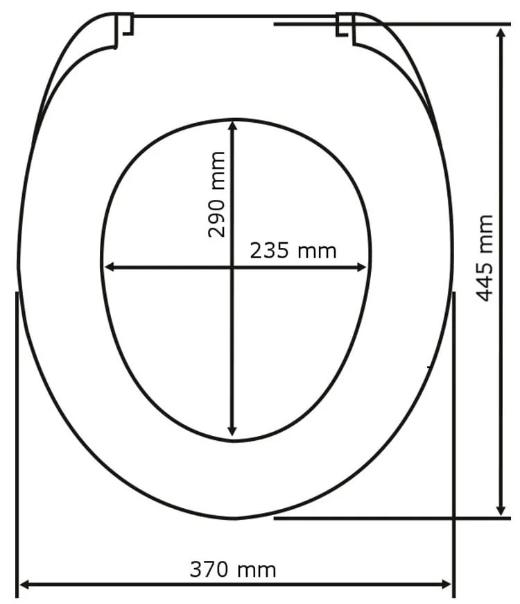 Sedile per wc bianco con chiusura facilitata , 44,5 x 37 cm Bilbao - Wenko