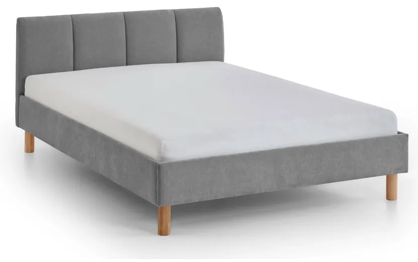 Letto matrimoniale imbottito grigio rete non inclusa 140x200 cm Joker – Meise Möbel