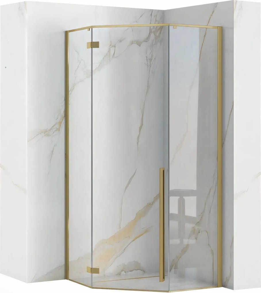 Cabina doccia DIAMOND 100x100 BRUSH GOLD