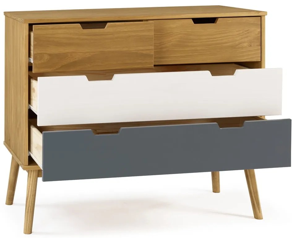 Cassettiera in legno di pino , 100 x 82 cm Cusco - Marckeric