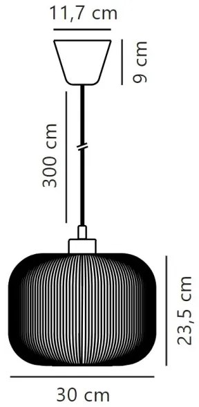 Nordlux - Lampadario a sospensione con filo MILFORD 1xE27/40W/230V diametro 30 cm