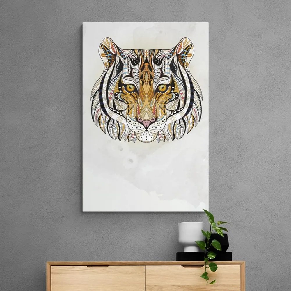 Quadro su tela – Tigre con motivo