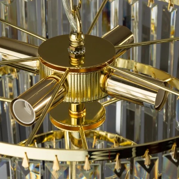 Brilagi - LED Lampadario di cristallo a sospensione con catena MOZART 5xE14/40W/230V oro