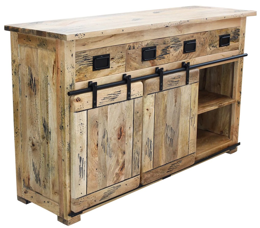 BEILY - madia legno di mango quattro cassetti