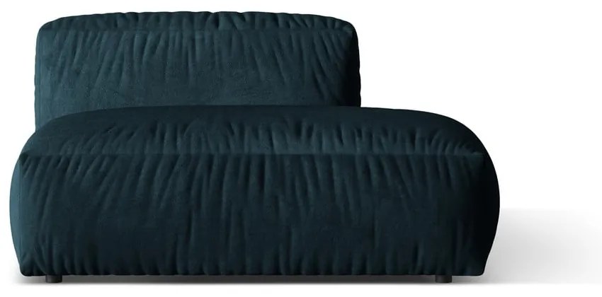 Parte divano componibile blu scuro (con penisola a destra) con rivestimento in velluto Martina – Micadoni
