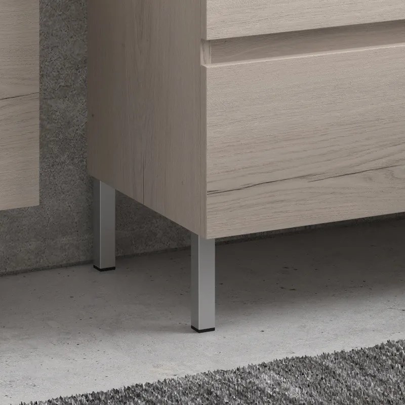 Mobile bagno a terra 80cm con due cassetti TOD-80P - KAMALU