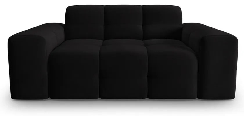 Divano in velluto nero 156 cm Kendal - Micadoni Home