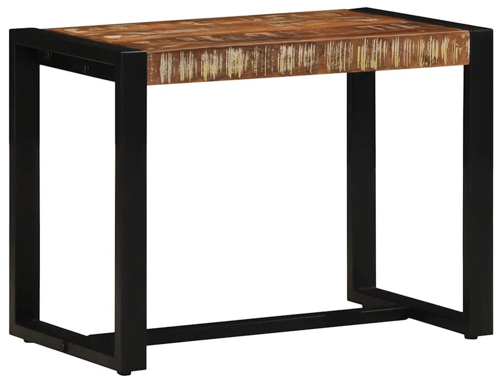 Panca Multicolore 60x35x45 Cm İn Legno Massello Recupero /
