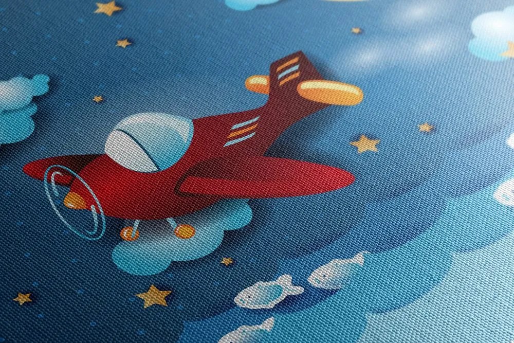 Quadro su tela – Volo con aeroplanino
