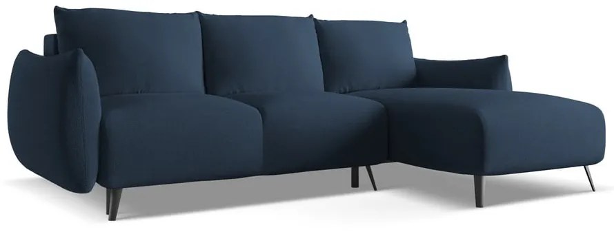 Divano angolare blu (con penisola a destra) Malie – Makamii