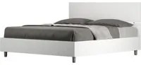 Letto matrimoniale con rete 160x190 testata dritta bianco frassino Demas