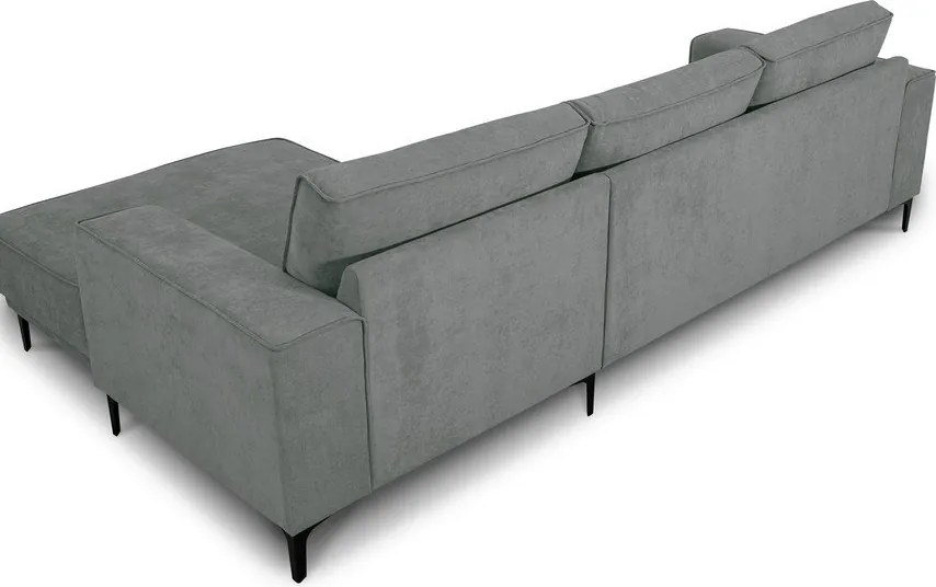 Divano angolare in grigio scuro (con penisola a destra) Copenhagen – Scandic