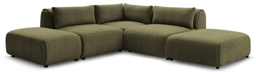 Divano angolare verde (variabile) Jeanne - Bobochic Paris