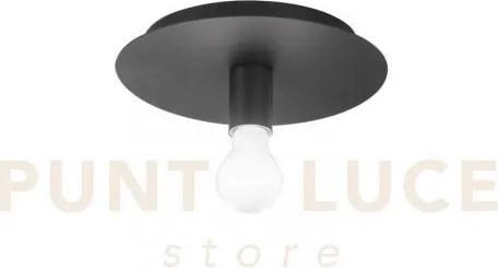 Plafoniera strike nera 1 luce attacco e27 25x25x86cm in metallo