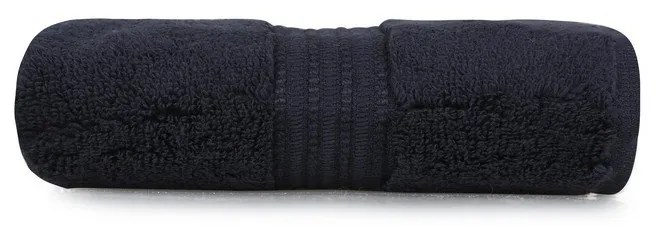 Asciugamano in cotone blu scuro 50x30 cm Chicago - Foutastic