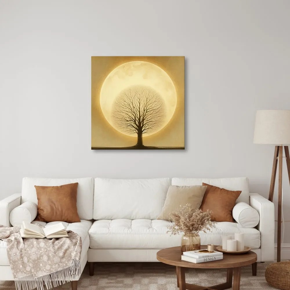 Quadro su tela – Silhouette dell’albero della vita